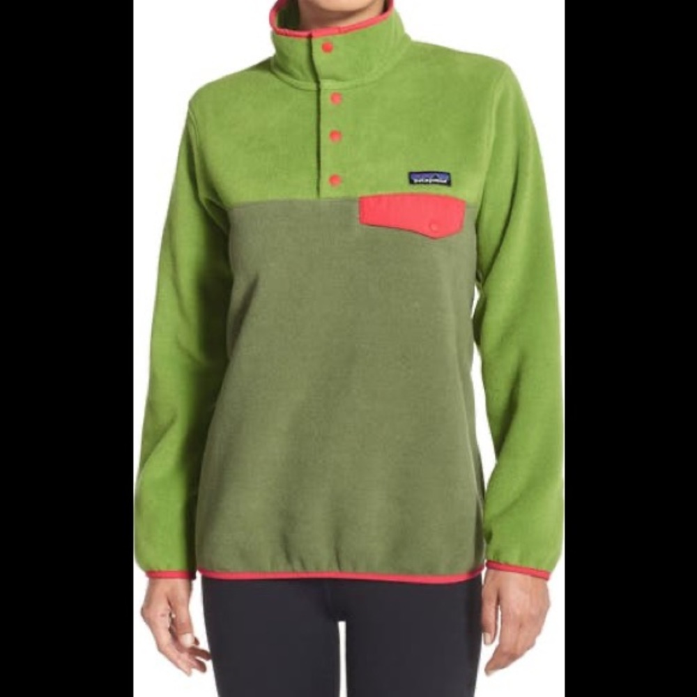 Patagonia Synchilla Green Fleece snap Pullover S